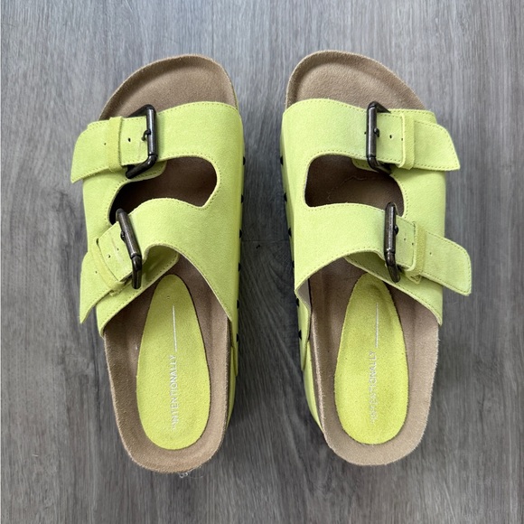 Intentionally Blank Cooper Platform Slide Sandals - Green - Picture 6 of 7